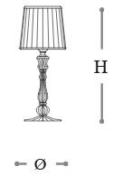 Dimensiones de la Lámpara de Mesa Etvoilà Opera Italamp